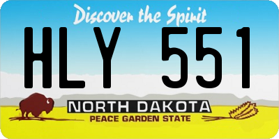 ND license plate HLY551