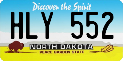 ND license plate HLY552