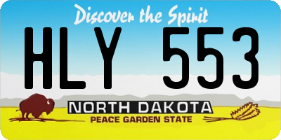 ND license plate HLY553