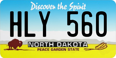 ND license plate HLY560