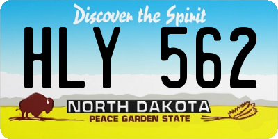 ND license plate HLY562