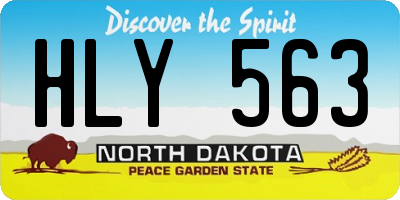 ND license plate HLY563