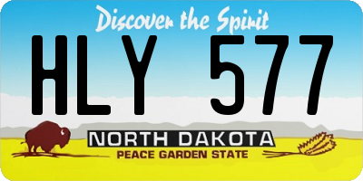 ND license plate HLY577