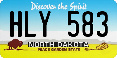 ND license plate HLY583