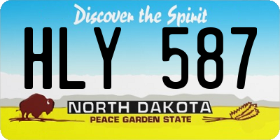 ND license plate HLY587