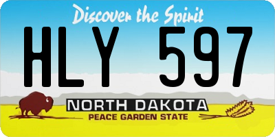 ND license plate HLY597