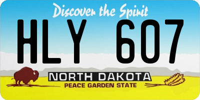 ND license plate HLY607