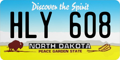 ND license plate HLY608