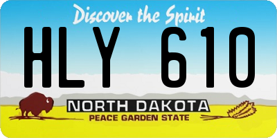 ND license plate HLY610