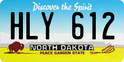 ND license plate HLY612