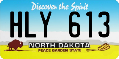 ND license plate HLY613