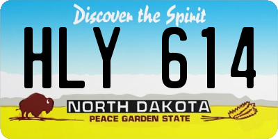ND license plate HLY614