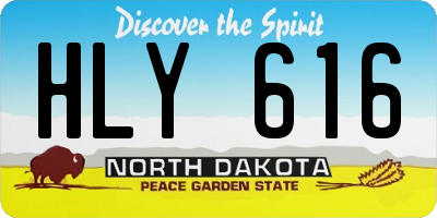 ND license plate HLY616