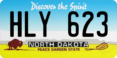 ND license plate HLY623
