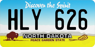ND license plate HLY626