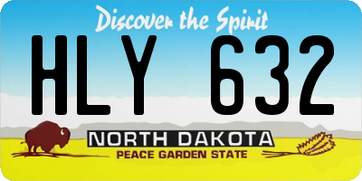 ND license plate HLY632