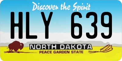 ND license plate HLY639
