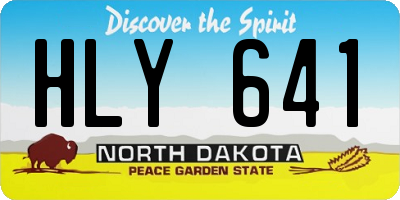 ND license plate HLY641