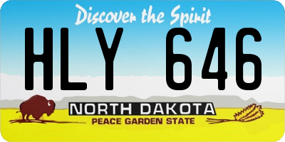 ND license plate HLY646