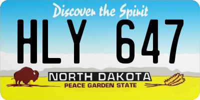 ND license plate HLY647