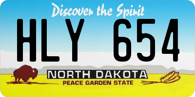 ND license plate HLY654