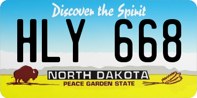 ND license plate HLY668