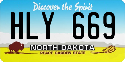 ND license plate HLY669