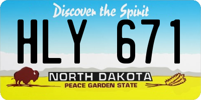 ND license plate HLY671