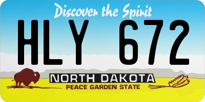 ND license plate HLY672