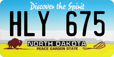 ND license plate HLY675