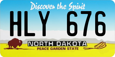ND license plate HLY676