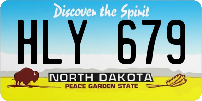 ND license plate HLY679