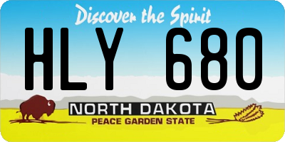 ND license plate HLY680