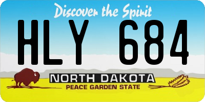 ND license plate HLY684