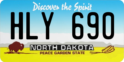 ND license plate HLY690