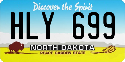 ND license plate HLY699