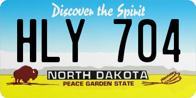 ND license plate HLY704