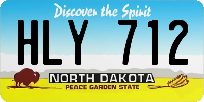 ND license plate HLY712