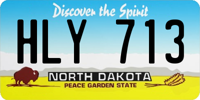 ND license plate HLY713