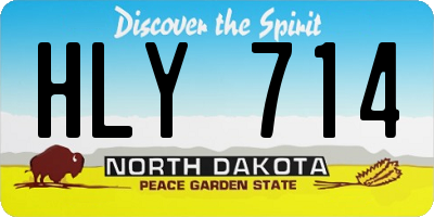 ND license plate HLY714