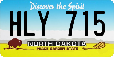 ND license plate HLY715