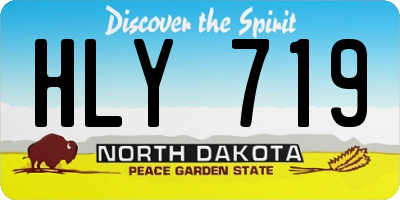 ND license plate HLY719