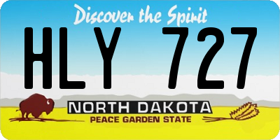 ND license plate HLY727