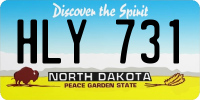 ND license plate HLY731
