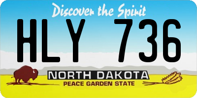ND license plate HLY736