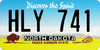 ND license plate HLY741