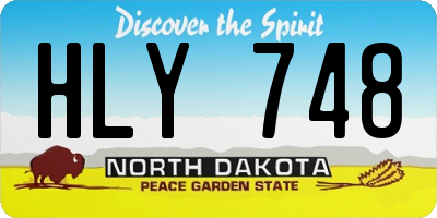 ND license plate HLY748