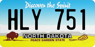 ND license plate HLY751