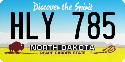 ND license plate HLY785