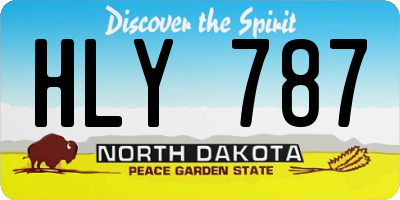 ND license plate HLY787